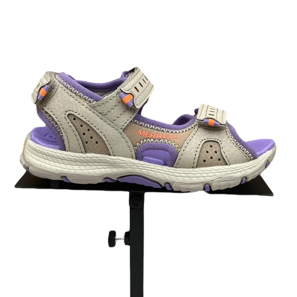 Merrell Little Girls Sport‎ Outdoor Sandal Size 11 Purple/Gray Adjustable Straps